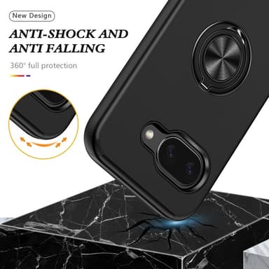 Til Google Pixel 9A Fingerring Kickstand Hybrid Taske