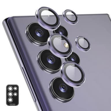 Til Samsung Galaxy S25 Ultra Kameralinsebeskytter ENKAY Metalring Linsefilm
