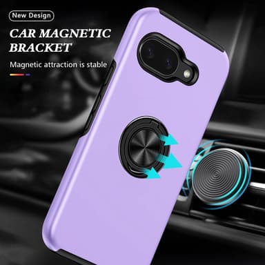 Til Google Pixel 9A Fingerring Kickstand Hybrid Taske