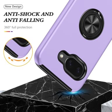 Til Google Pixel 9A Fingerring Kickstand Hybrid Taske