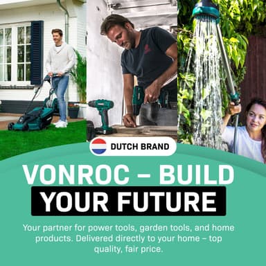 VONROC Mixer - 1200W - Røreværk - Maling og Cement | soft start | Inkl. Tilbehør