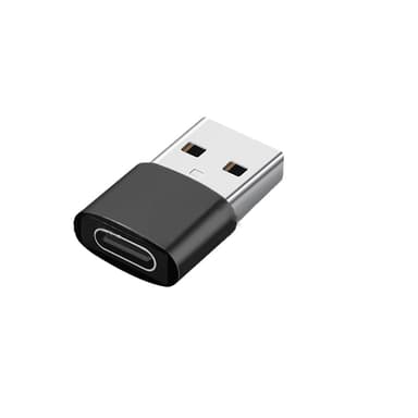 2-pack USB-C til USB-adapter til dataoverførsel og opladning Sort