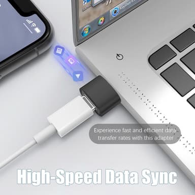 2-pack USB-C til USB-adapter til dataoverførsel og opladning Sort