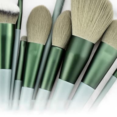 13 stk Makeup Børste Sæt Kosmetiske børster Soft Fiber Foundation Contour - Coffee