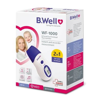 B.WELL Febertermometer WF-1000 IR Øre/Pande