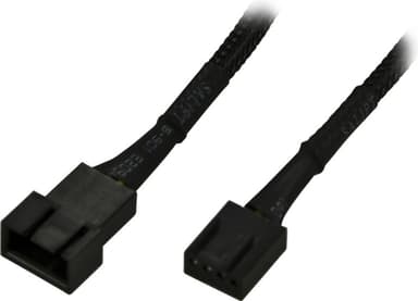 AKASA forlængerkabel til 4-pins PWM-blæsere, 0,3m, sort