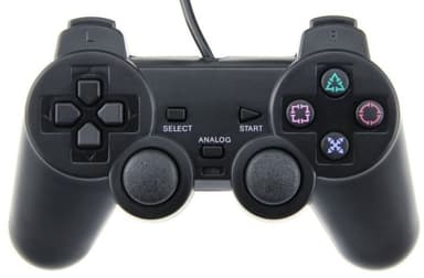 Håndkontrol til Playstation 2 (Sort)