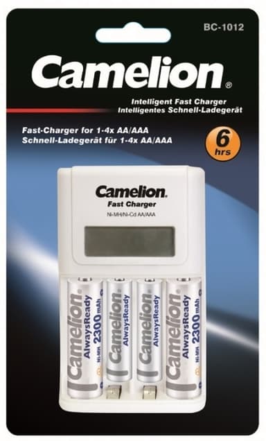 Camelion BC-1012 batterioplader med batterier
