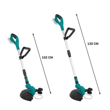 VONROC Plæneklipper 20V – Kulfri - 32 cm og Græstrimmer | Inkl. 4.0Ah Akku og oplader | Komplet sæt