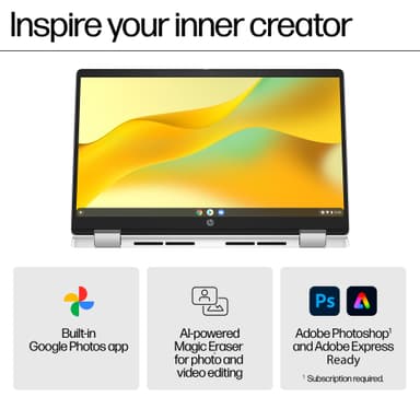 HP Chromebook x360 14 N100/4/128/IPS 14" bærbar computer