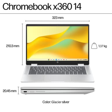 HP Chromebook x360 14 N100/4/128/IPS 14" bærbar computer