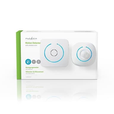 Nedis Motion Detektor Alarm | Batteri | 6x AA/LR6 | 85 dB | Detektorområde: 6 m | Væg | Blå / Hvid