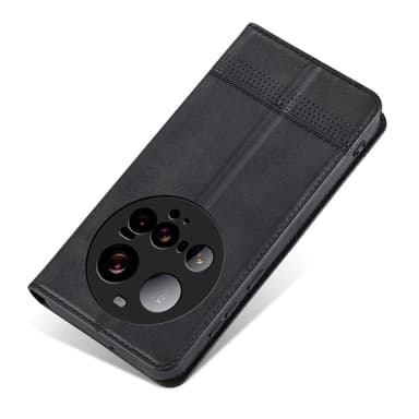 SKALO Xiaomi 15 Ultra 5G AZNS PU-Læder Flip Cover - Sort