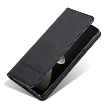 SKALO Xiaomi 15 Ultra 5G AZNS PU-Læder Flip Cover - Sort