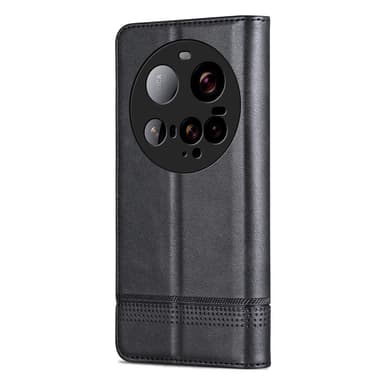 SKALO Xiaomi 15 Ultra 5G AZNS PU-Læder Flip Cover - Sort