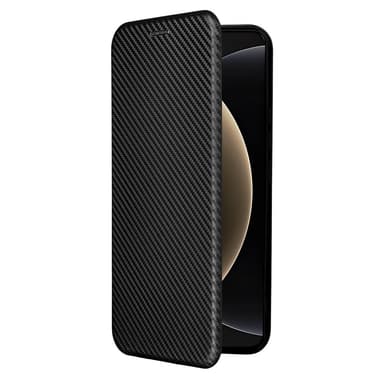 SKALO Xiaomi 15 Ultra 5G Carbon Fiber Flip Cover - Sort