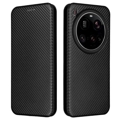 SKALO Xiaomi 15 Ultra 5G Carbon Fiber Flip Cover - Sort