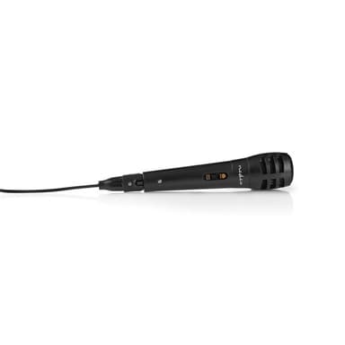 Nedis Mikrofon | Cardioid | Aftageligt kabel | 5.00 m | 80 Hz - 12 kHz | 600 Ohm | -75 dB | Indbygget on/off-knap (tænd/sluk) | Rejsetaske inkluderet | ABS / Aluminium | Sort