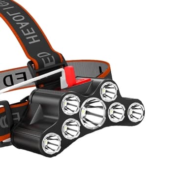 Genopladelig pandelampe med 7 lys, LED