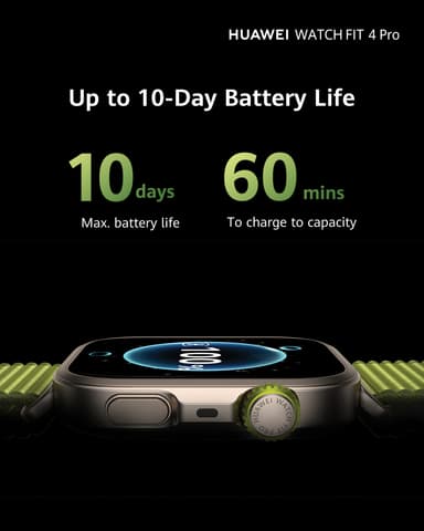 Huawei Watch Fit 4 Pro smartur (sort)