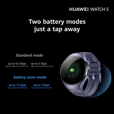 Huawei Watch 5 smartur 46 mm (sort)