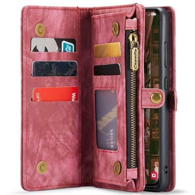 CaseMe mobilcover 008 8-kort Samsung Galaxy S25 Edge - Rød