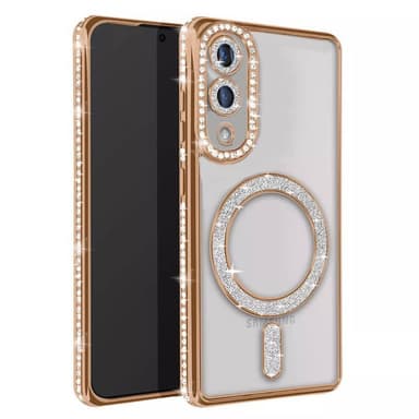 Diamond bling MagSafe cover Samsung Galaxy S25 Edge - Gold