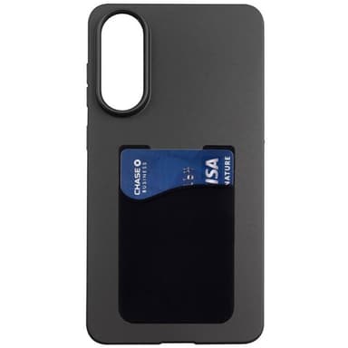 Silikone cover med kortholder Samsung Galaxy S25 Edge - Sort