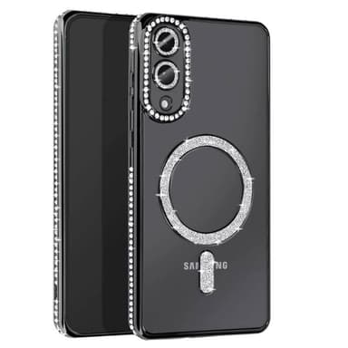 Diamond bling MagSafe cover Samsung Galaxy S25 Edge - Sort