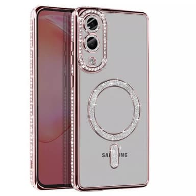 Diamond bling MagSafe cover Samsung Galaxy S25 Edge - Pink