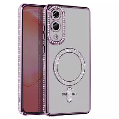 Diamond bling MagSafe cover Samsung Galaxy S25 Edge - Purple