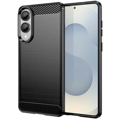 Børstet silikone cover Samsung Galaxy S25 Edge - Sort