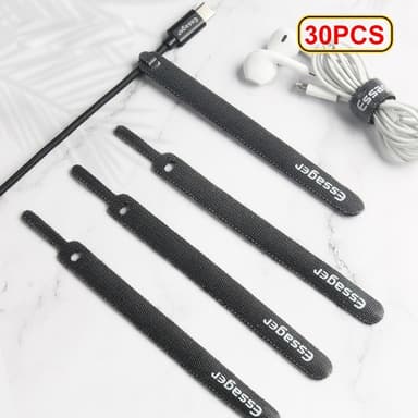 30 stk Datakabel Organizer Cord Finishing Wrap Tie Wire Kabelhåndtering