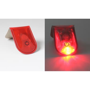 4 stk LED-lys Magnetiske Clips Sikkerhed Løbenat Campingaktiviteter - Rød