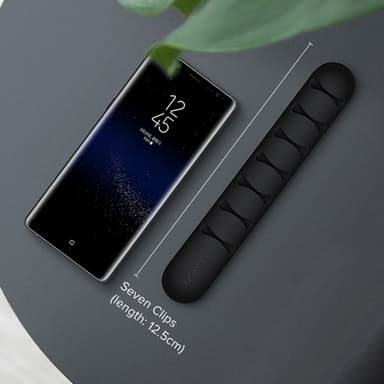 2 stk 7 slots Selvklæbende kabelhåndtering Organiser dine kabler Ledningsholder
