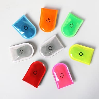4 stk LED-lys Magnetiske Clips Sikkerhed Løbenat Campingaktiviteter - Orange