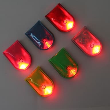 4 stk LED-lys Magnetiske Clips Sikkerhed Løbenat Campingaktiviteter - Orange