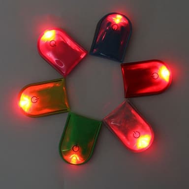 4 stk LED-lys Magnetiske Clips Sikkerhed Løbenat Campingaktiviteter - Orange