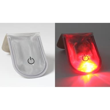 LED-lys Magnetisk Clip Sikkerhed Løb Nat Campingaktiviteter - Grå