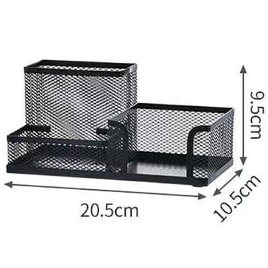 3 rum Metal Skrivebord Organizer Pen Holder Organizer Opbevaringsskuffe