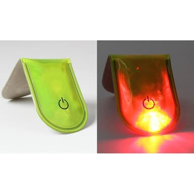 4 stk LED-lys Magnetiske Clips Sikkerhed Løbenat Campingaktiviteter - Fluorescerende