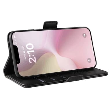YIKATU læder pung-etui til iPhone 16e – Sort