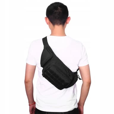 Outdoor taljetaske 800D Oxford-Nylon Sort