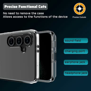 Til Samsung Galaxy A26 5G gennemsigtigt TPU mobilcover + skærmbeskytter