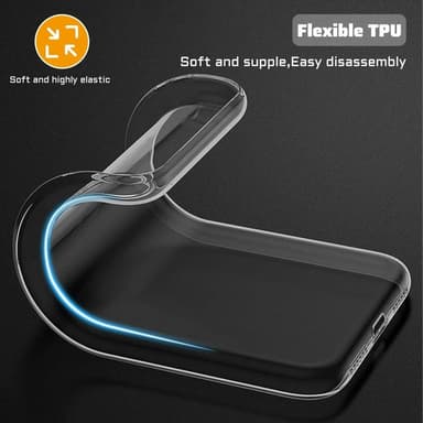 Til Samsung Galaxy A26 5G gennemsigtigt TPU mobilcover + skærmbeskytter