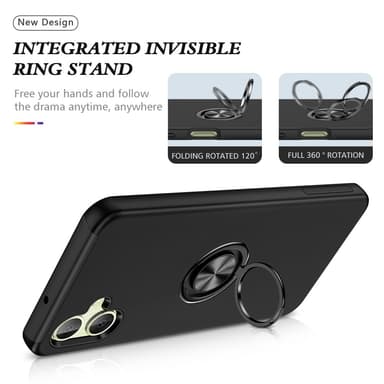 Til Samsung Galaxy A06 4G Hybrid Cover med Roterbar Ringholder