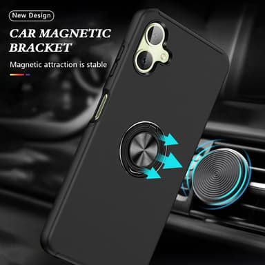 Til Samsung Galaxy A06 4G Hybrid Cover med Roterbar Ringholder