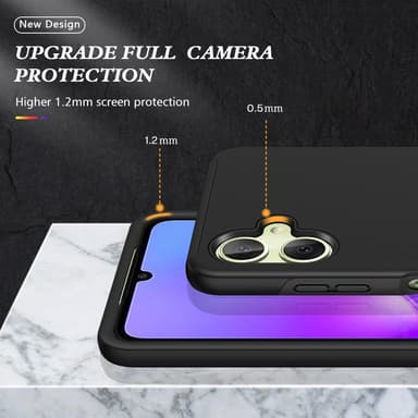 Til Samsung Galaxy A06 4G Hybrid Cover med Roterbar Ringholder