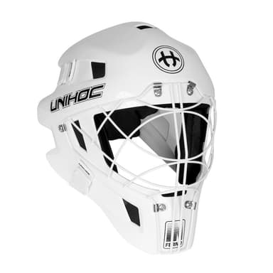 Unihoc Goalie Mask INFERNO 66 white (cat-eye cage) 24/25