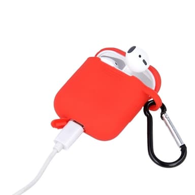 Airpods Beskyttelsesetui med krog, rød